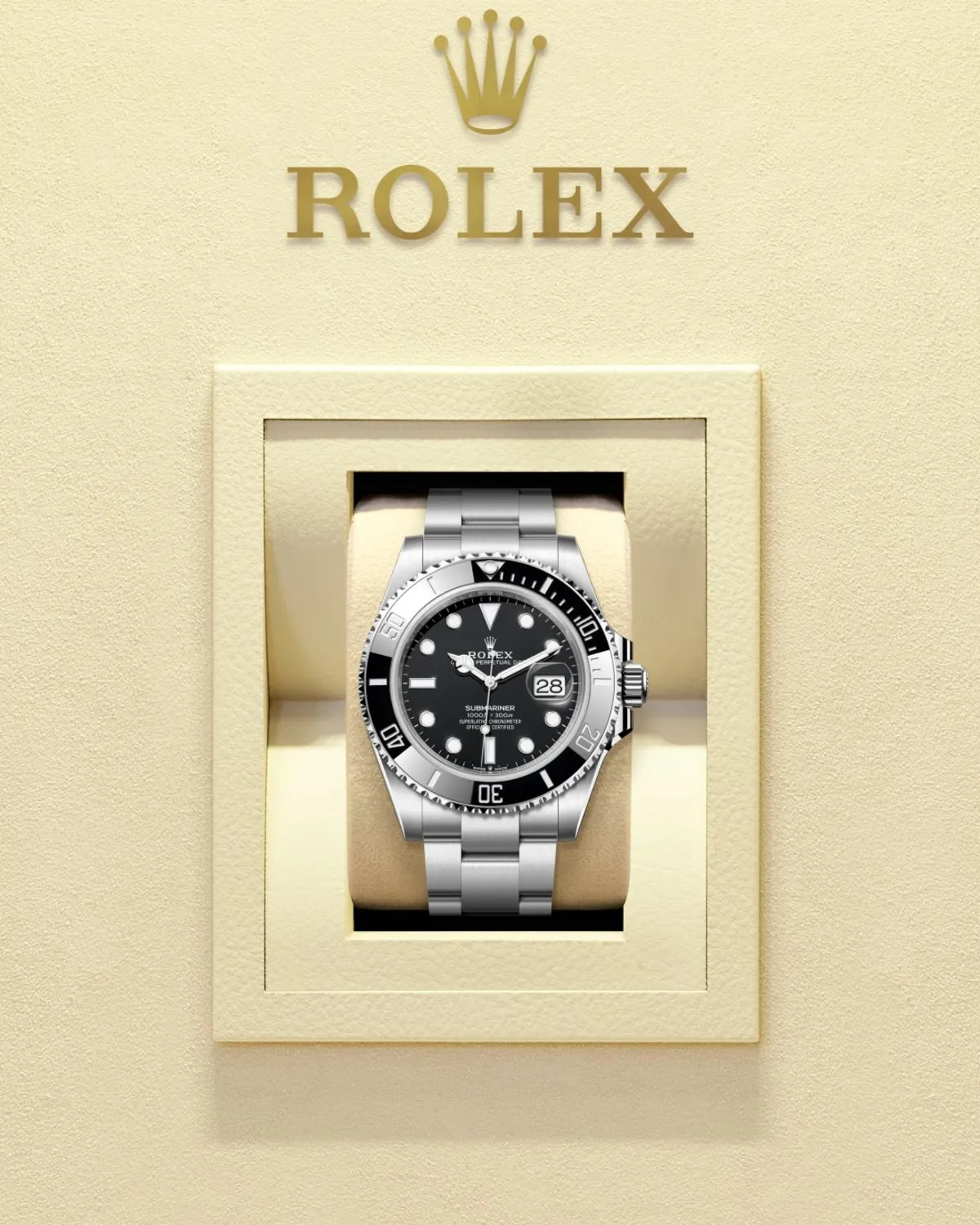 A Rolex Submariner Date in its presentation box